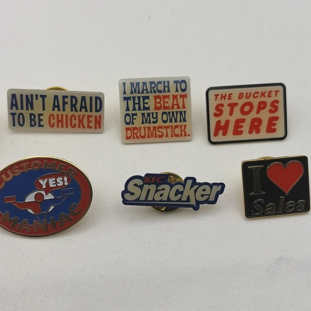 Lot Of 8 KFC Kentucky Fried Chicken Fast Food Chain‎ Lapel Hat Pins